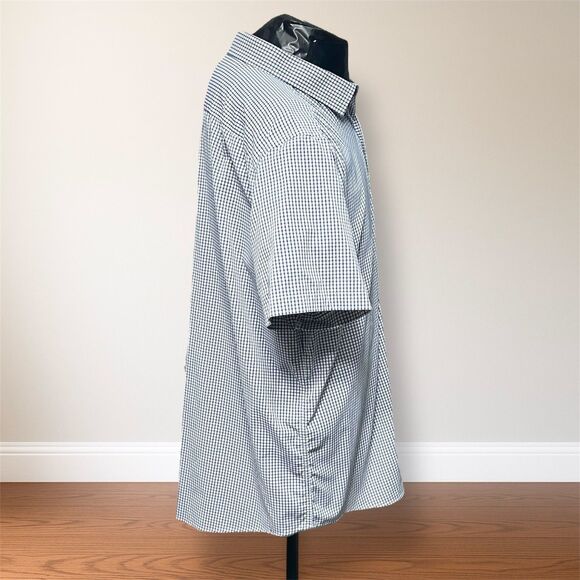 UNTUCKit Men’s XL Slim Fit Navy Check Short Sleeve Button Up Shirt De Bortoli - Picture 3 of 9